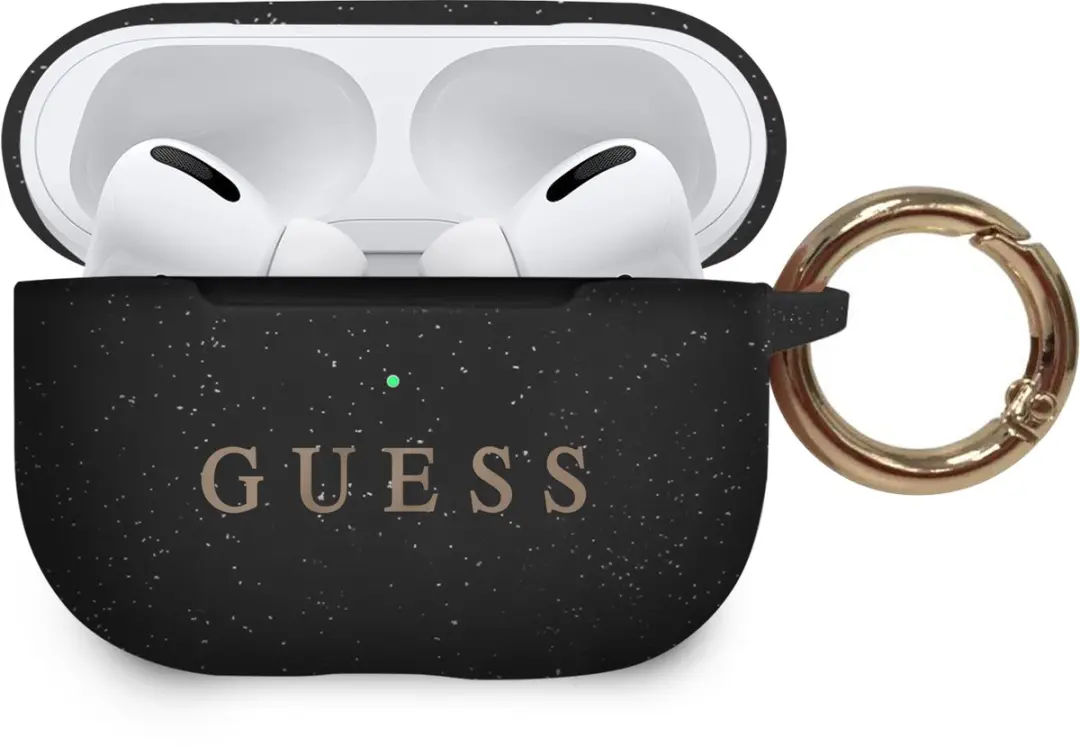 Guess Siliconen Cover hoesje Airpods Pro Zwart