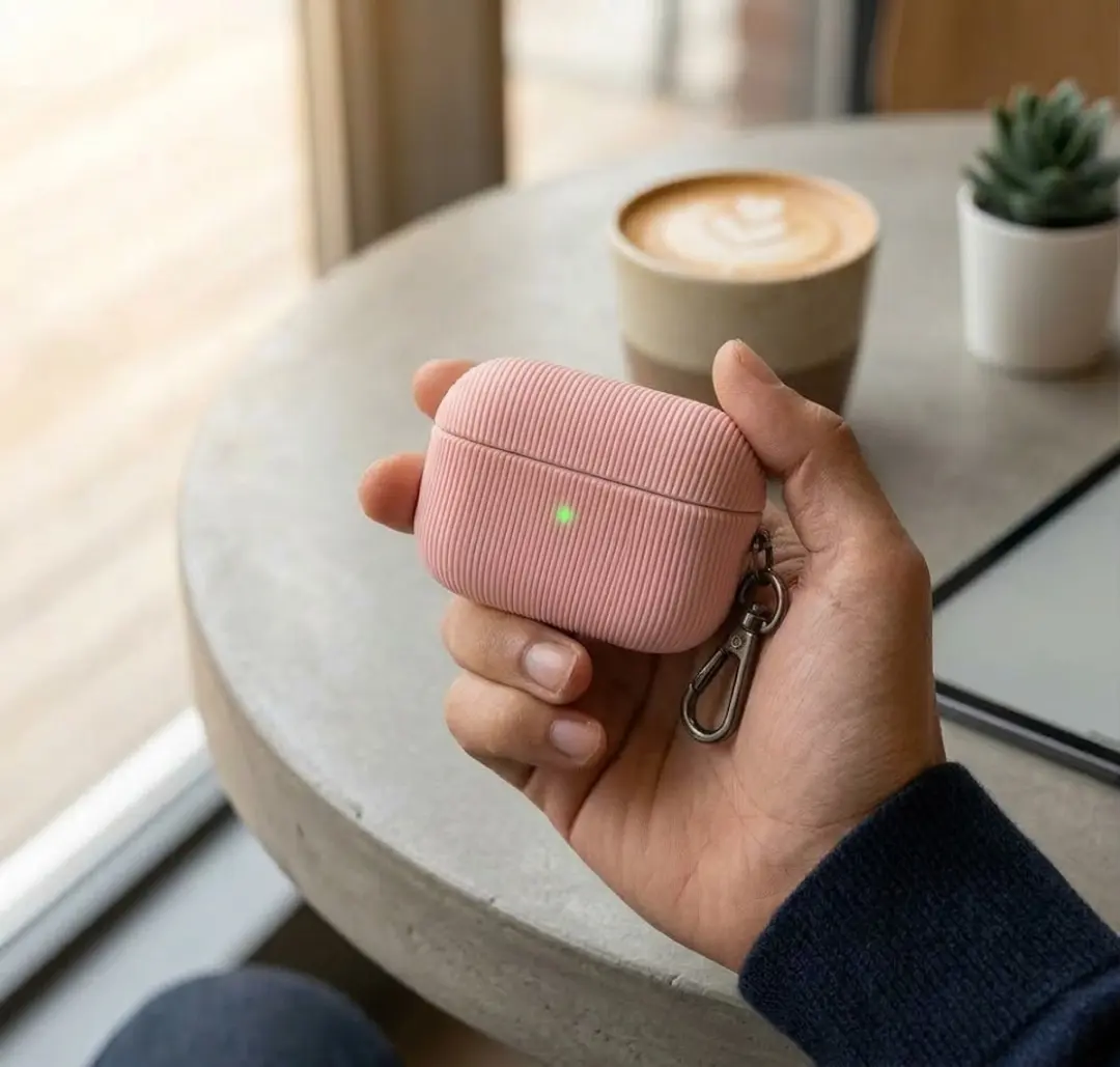 NUVEX Vertical Stripe Hoesje AirPods Pro 2 - Roze