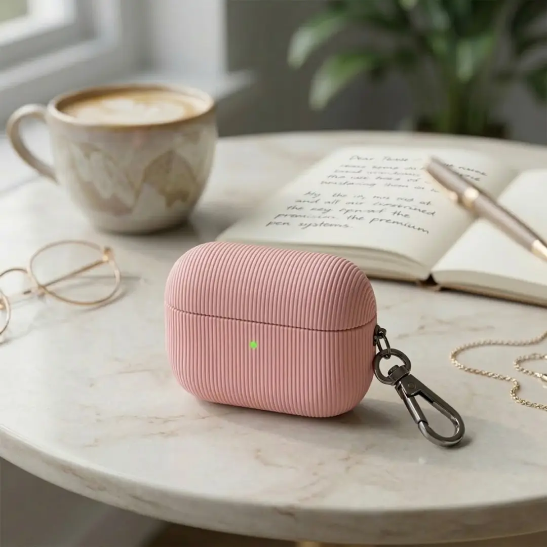 NUVEX Vertical Stripe Hoesje AirPods Pro 2 - Roze