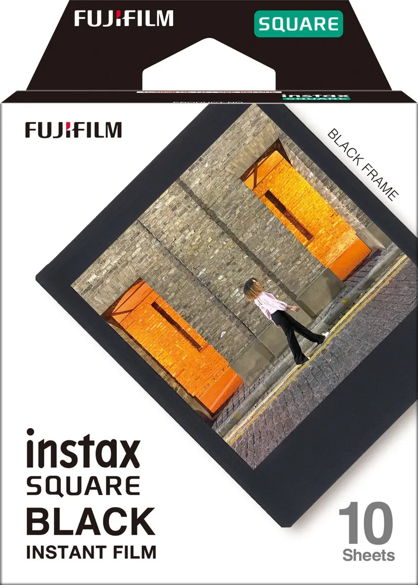 FUJIFILM instax Square Film 10 Stuks - Zwart Kader