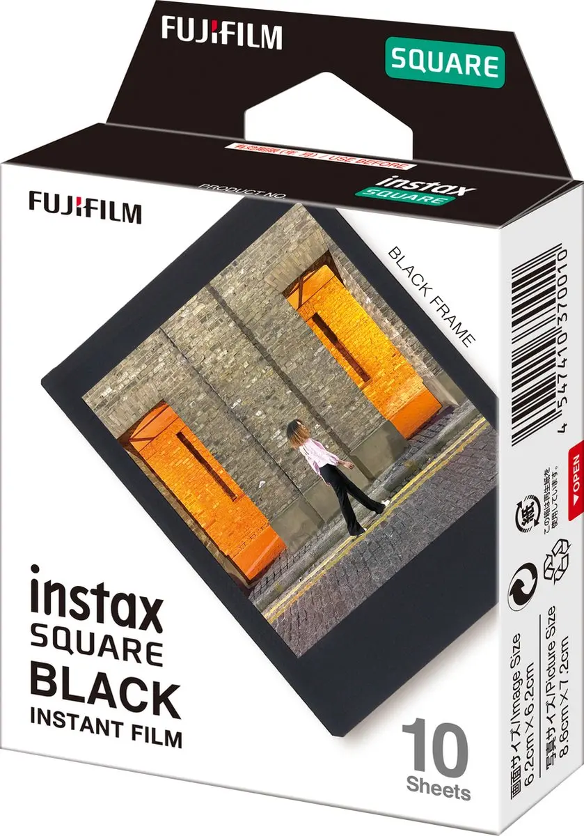FUJIFILM instax Square Film 10 Stuks - Zwart Kader