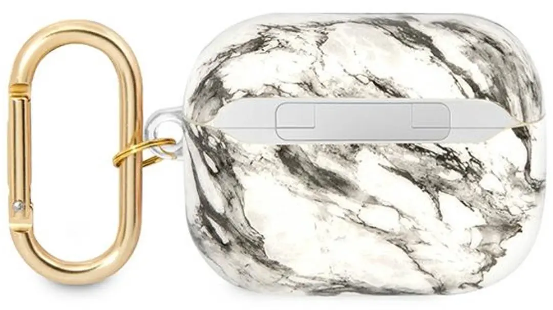 Guess GUAPHCHMAG AirPods Pro Hoesje - Marble Strap Collection - Grijs