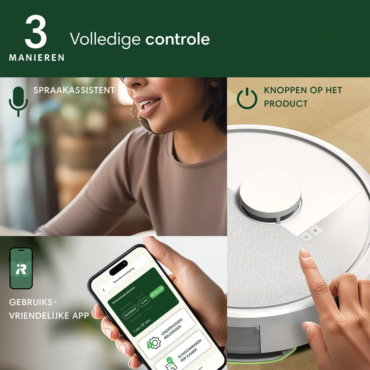 iRobot Roomba 105 Combo Y311240 Robotstofzuiger - Wit