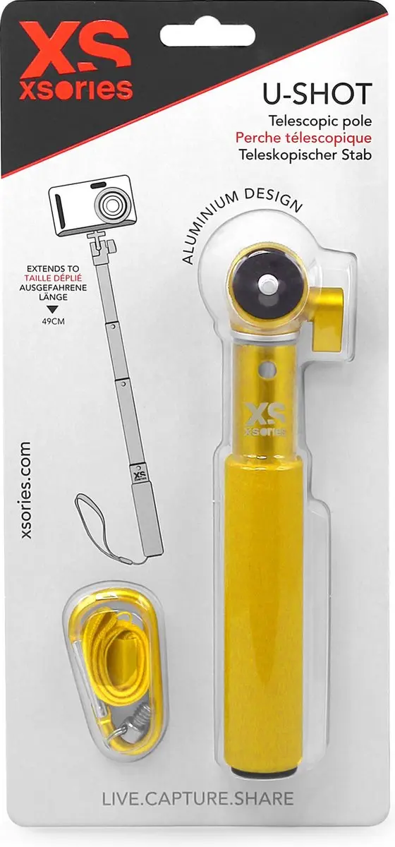 XSories U-Shot USHM3A007 - GoPro Accessoire - 50cm - Geel