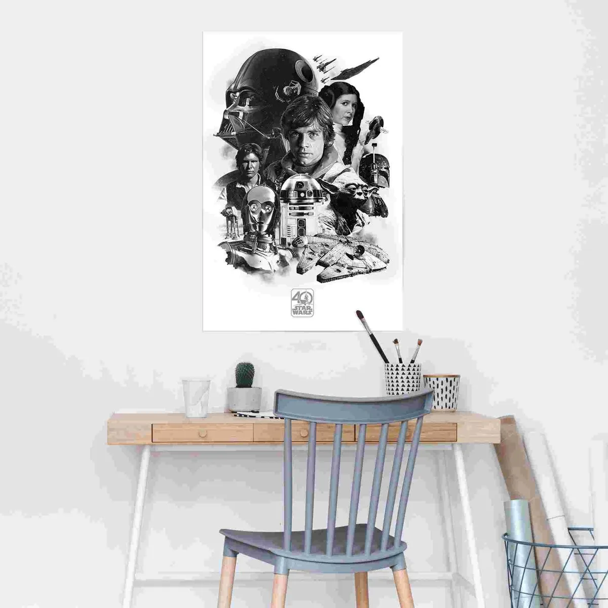Star Wars 40th Anniversary Montage Maxi Poster - Zwart