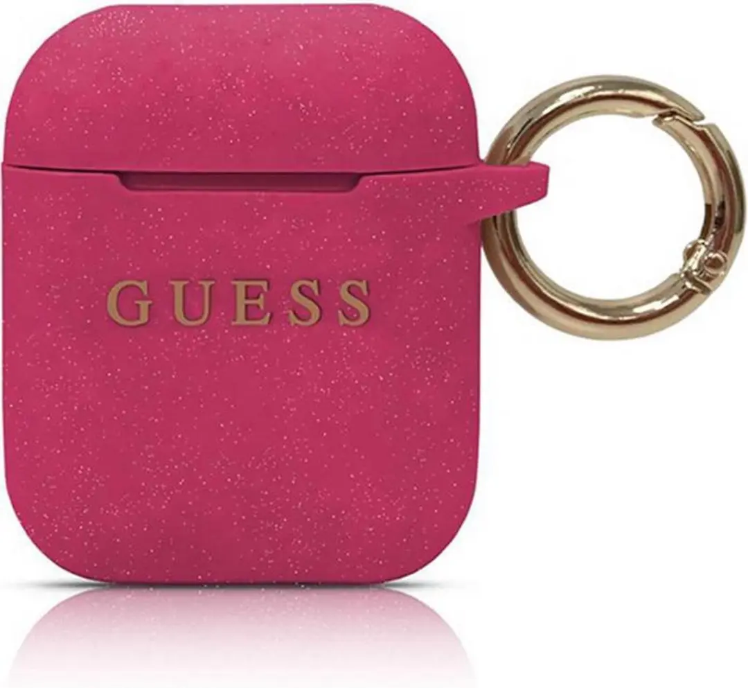 Guess Silicone Case voor Apple Airpods 1 & 2 - Fuchsia