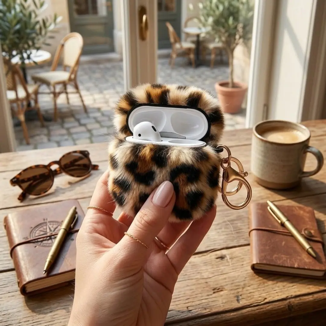 NUVEX Hoesje AirPods Pro 2 Lichtbruin - Luipaardprint