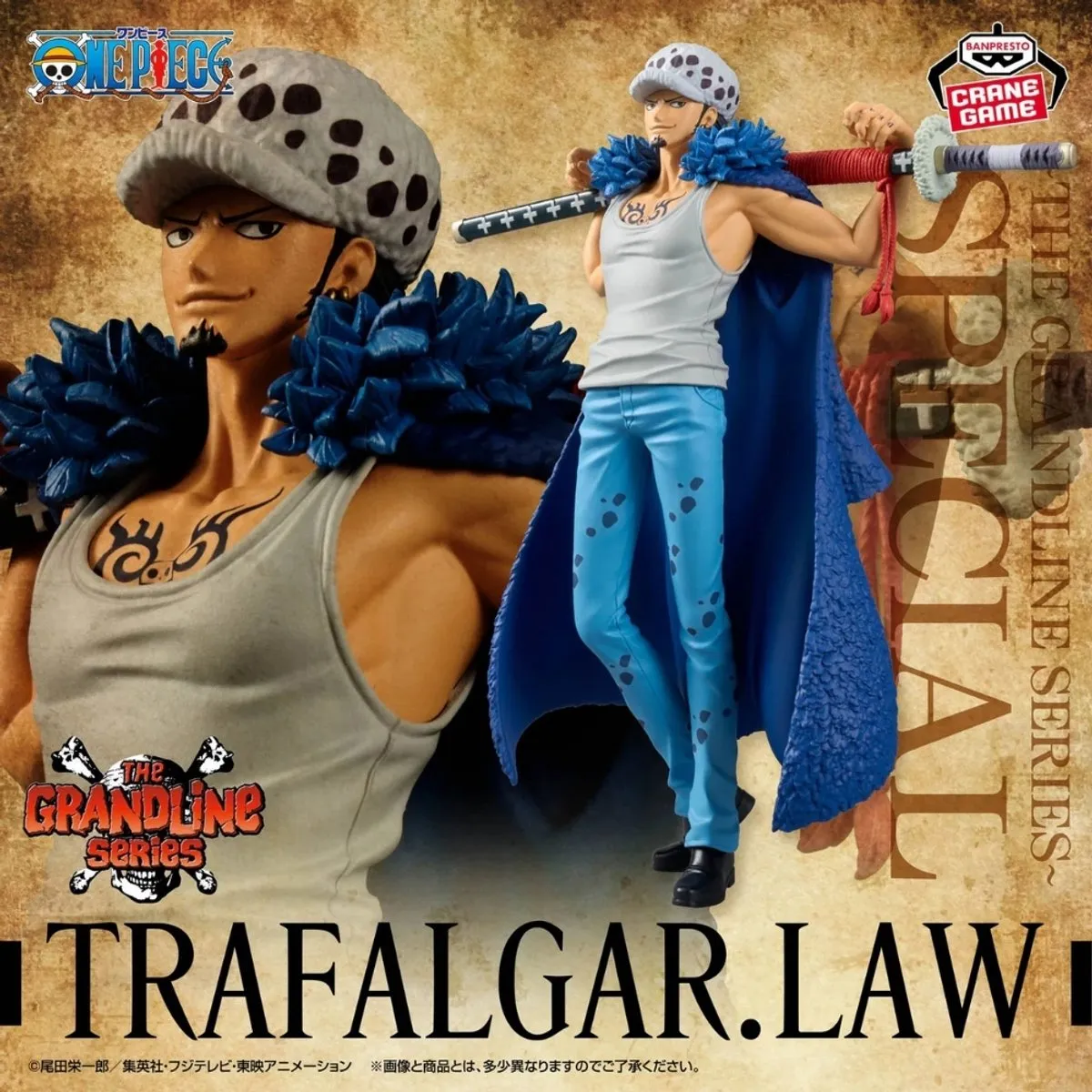 Bandai One Piece Dxf The Grandline Series Trafalgar Law - Staand Figuur - Multicolor