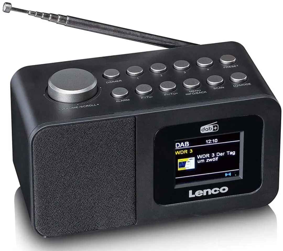 Lenco CR-625BK Wekkerradio - DAB/FM - Dubbel alarm - Zwart