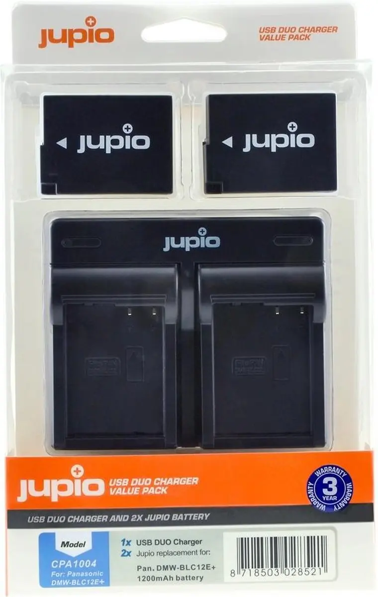 Jupio Kit DMW-BLC12E 2x Accu 1200mAh