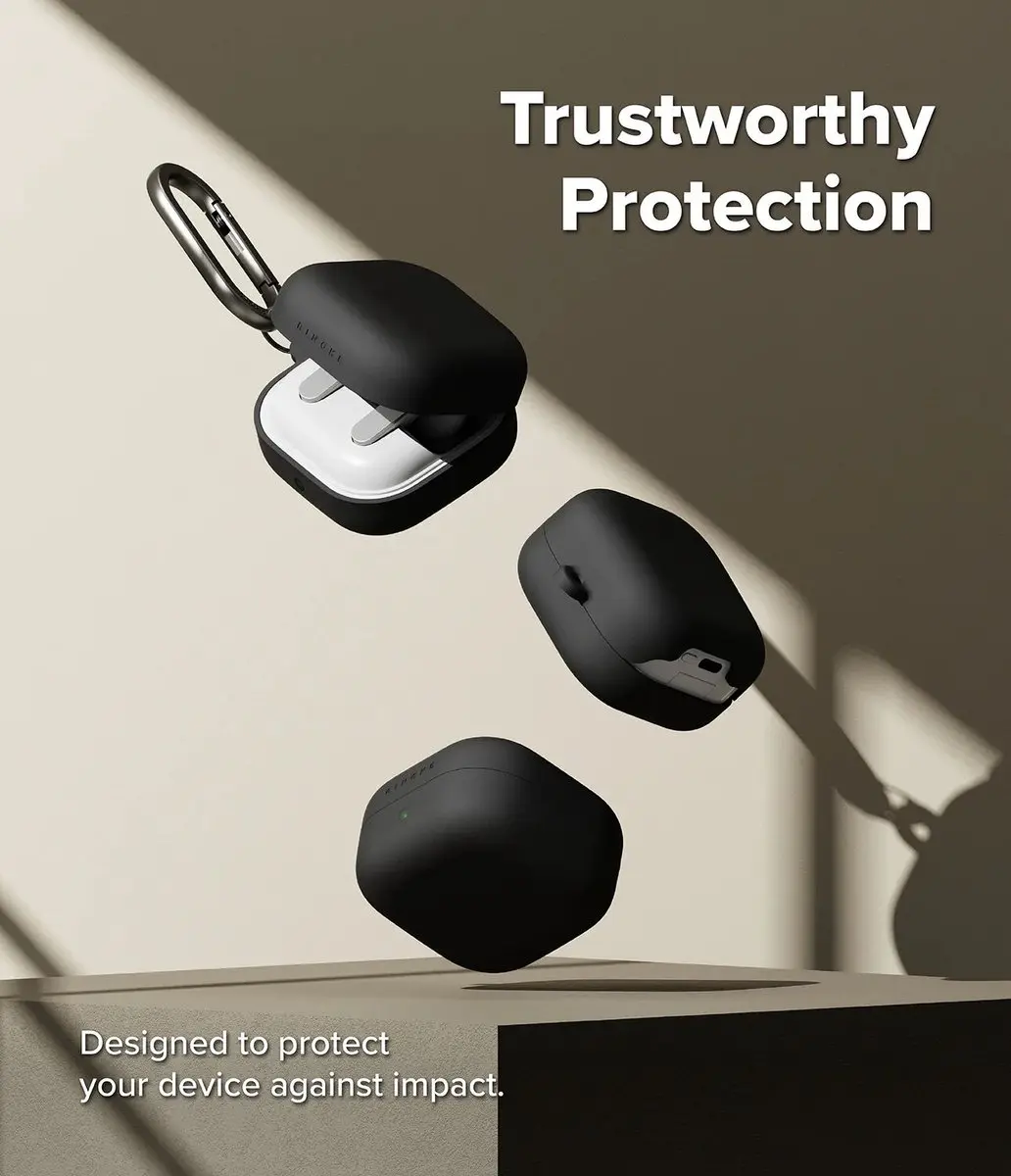 Ringke Silicone Hoesje Samsung Galaxy Buds 4/4 Pro - Zwart