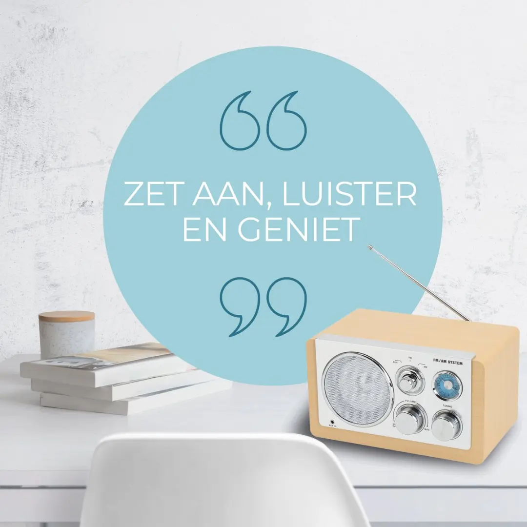 Denver TR63 Draagbare Radio - Hout - 15W - AM/FM