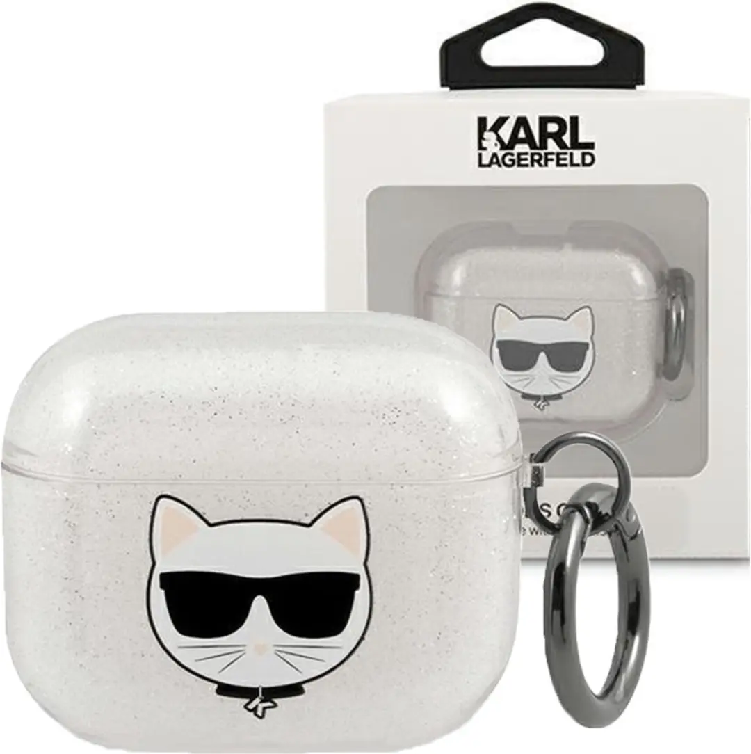 Karl Lagerfeld KLA3UCHGS AirPods 3 Hoes - Zilver - Glitter