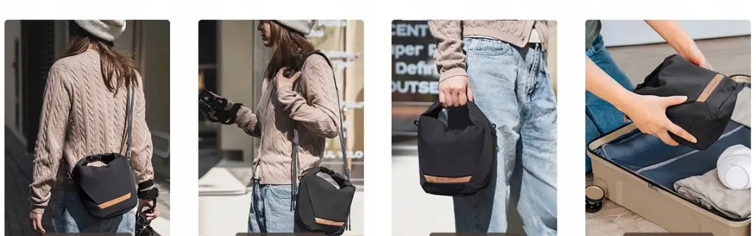 K&F Concept Sling Camera Tas 5L - Zwart