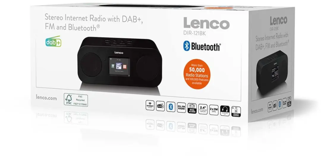 Lenco DIR-121BK Internetradio - Zwart