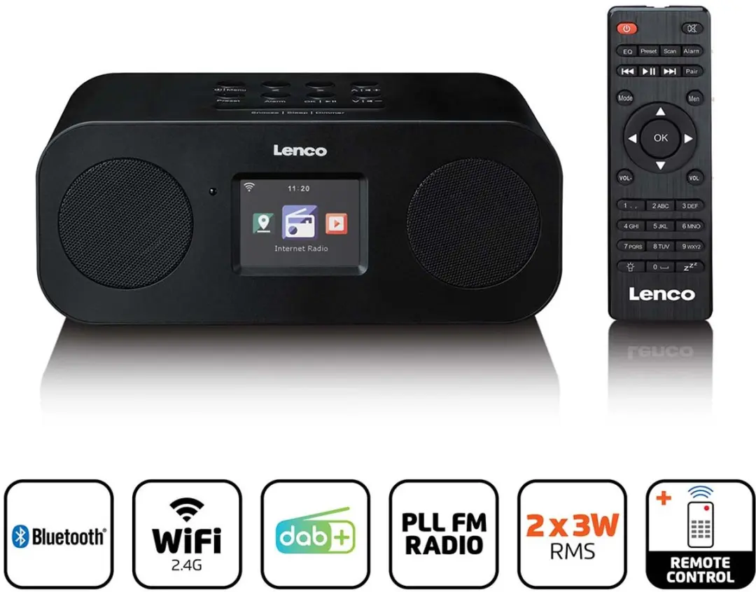 Lenco DIR-121BK Internetradio - Zwart