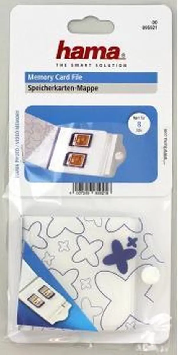 Hama Memory Card File 8XSD - 00095921 - Blauw