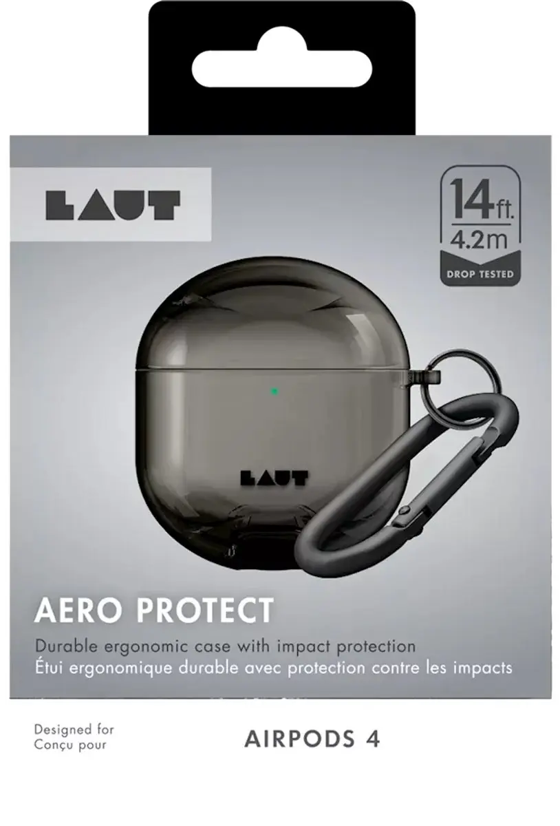 Laut Aero Protect LAP5APBK Hoesje - AirPods 4 - Zwart