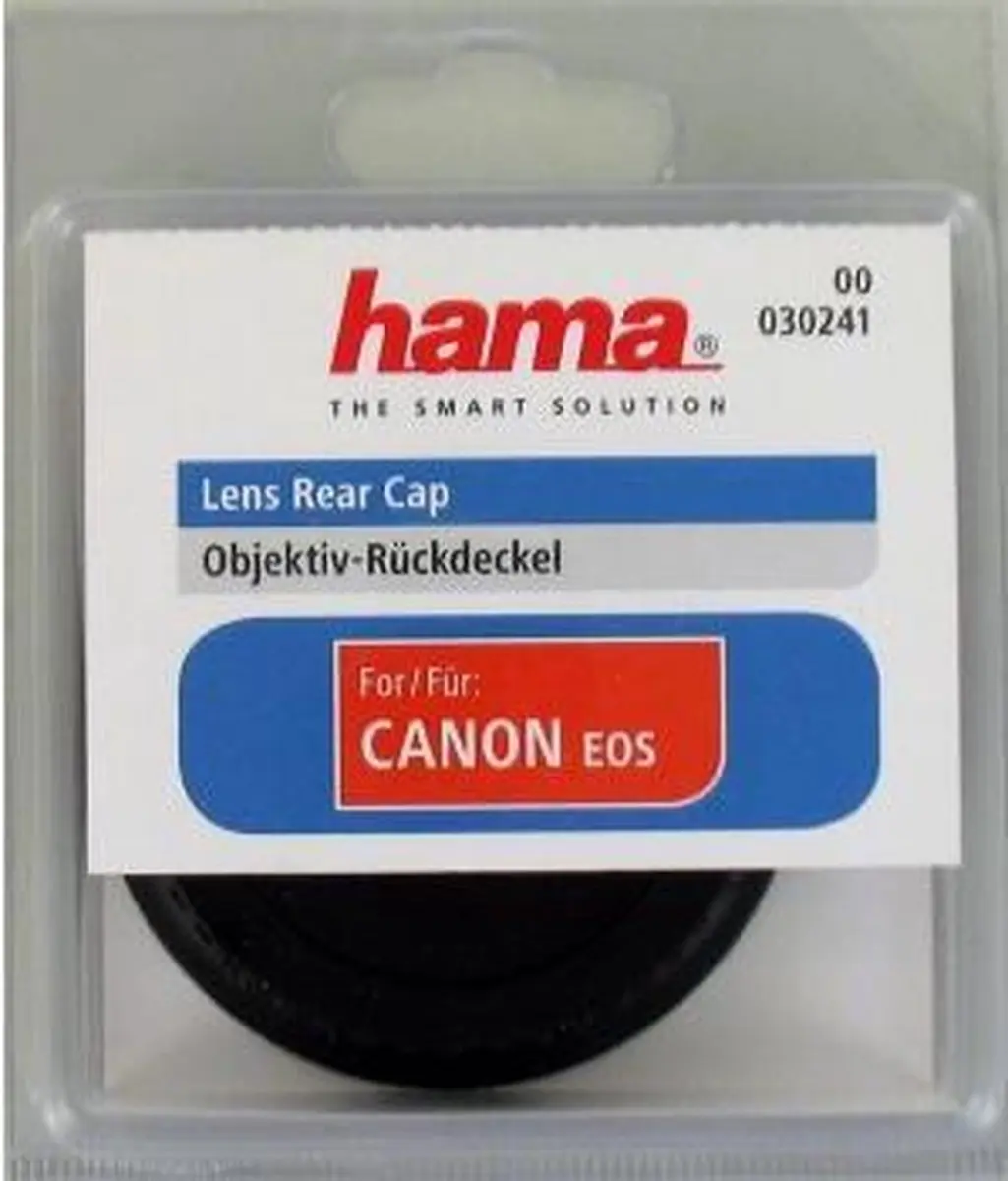 Hama Rear Lens Cap Canon EOS - 55mm - Zwart - afbeelding 2 van 2