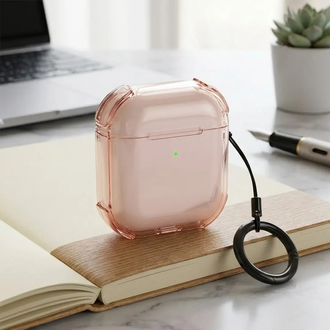 NuveX Hoesje AirPods 4 - Roze Transparant