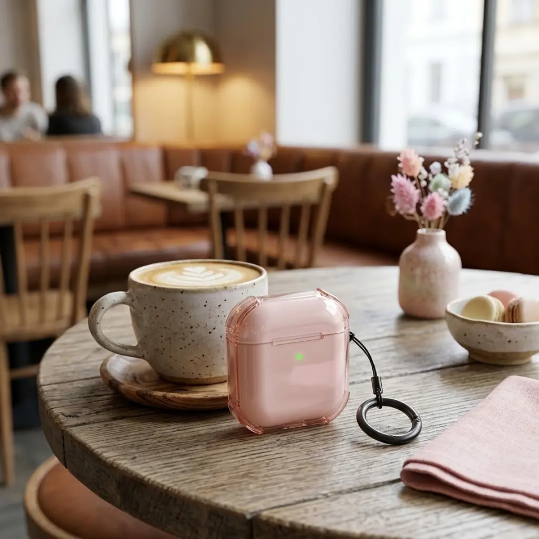 NuveX Hoesje AirPods 4 - Roze Transparant