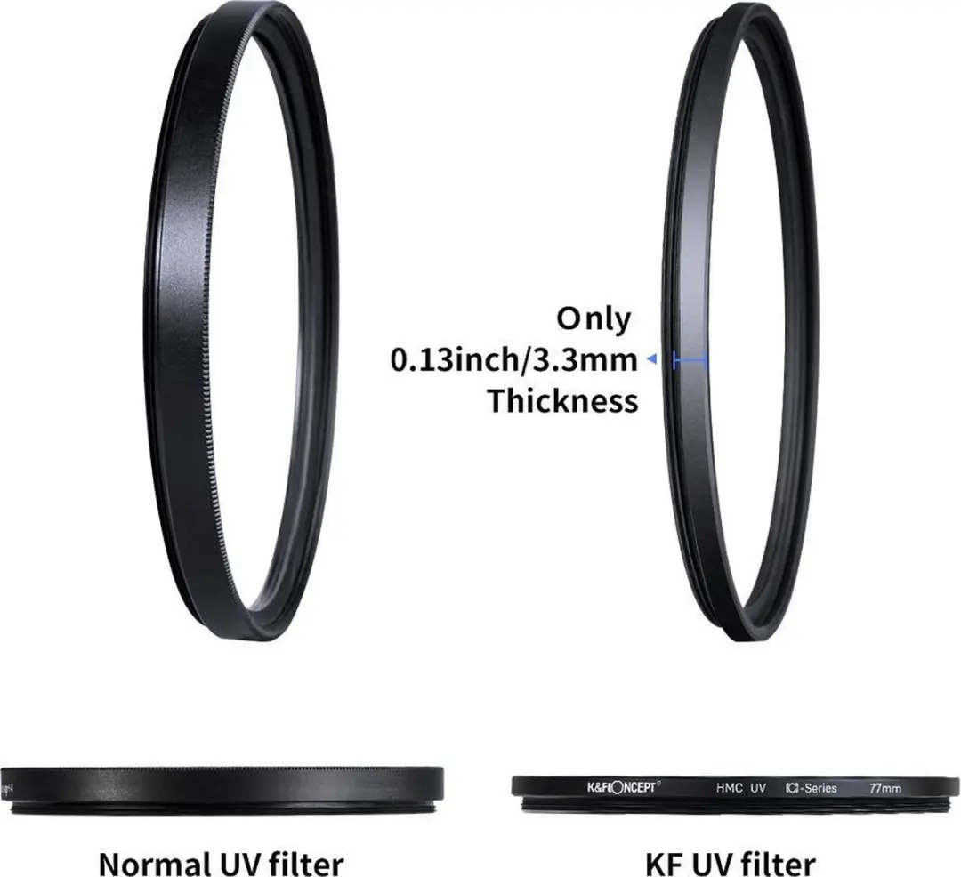 K&F Concept 72mm UV Filter HMC Slim - Zwart