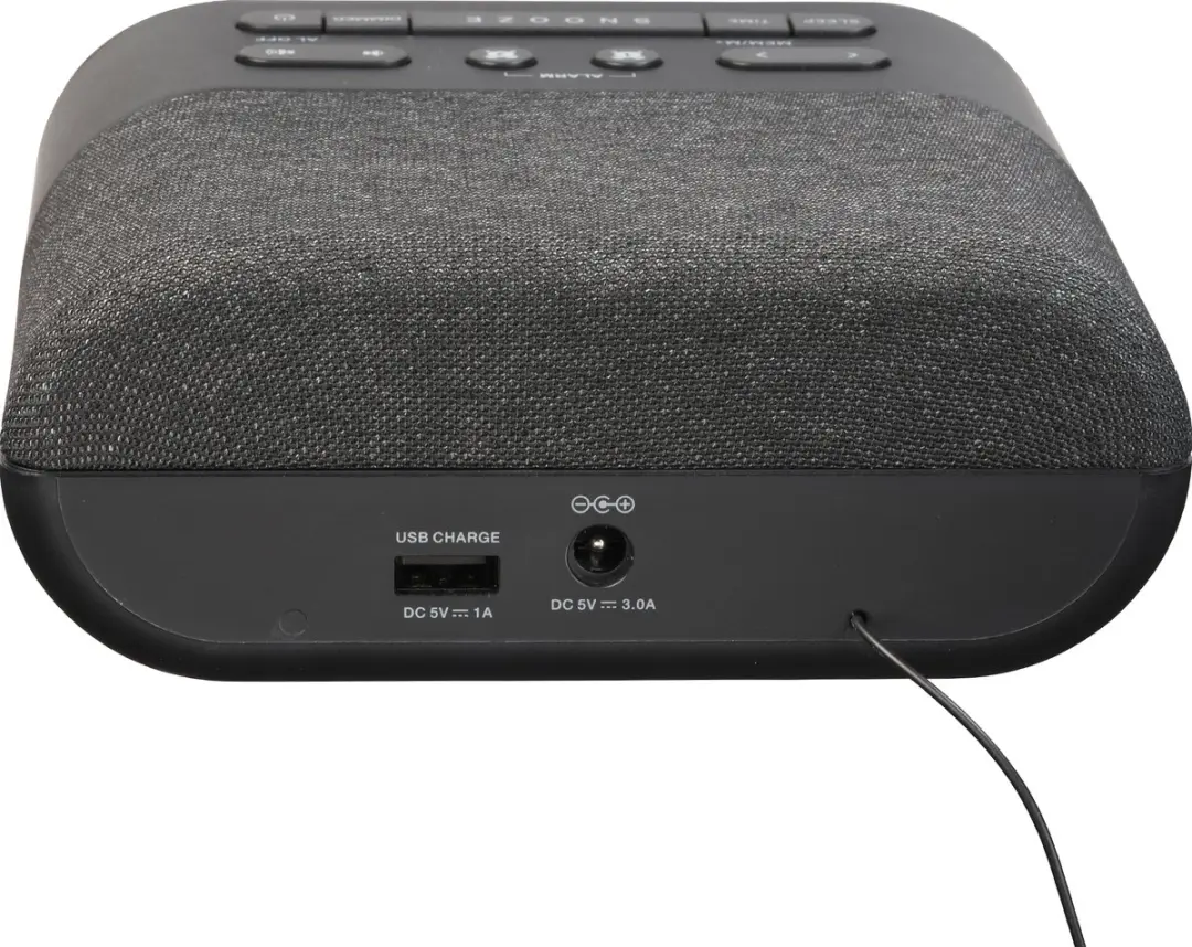 Denver CRQ107 Wekkerradio - Dubbel Alarm - FM Radio - Draadloos Opladen - Zwart - afbeelding 6 van 6