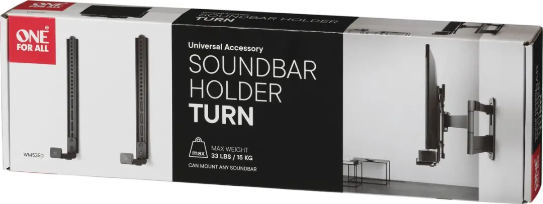 One For All WM5350 Universele Soundbarhouder - Zwart - afbeelding 5 van 6