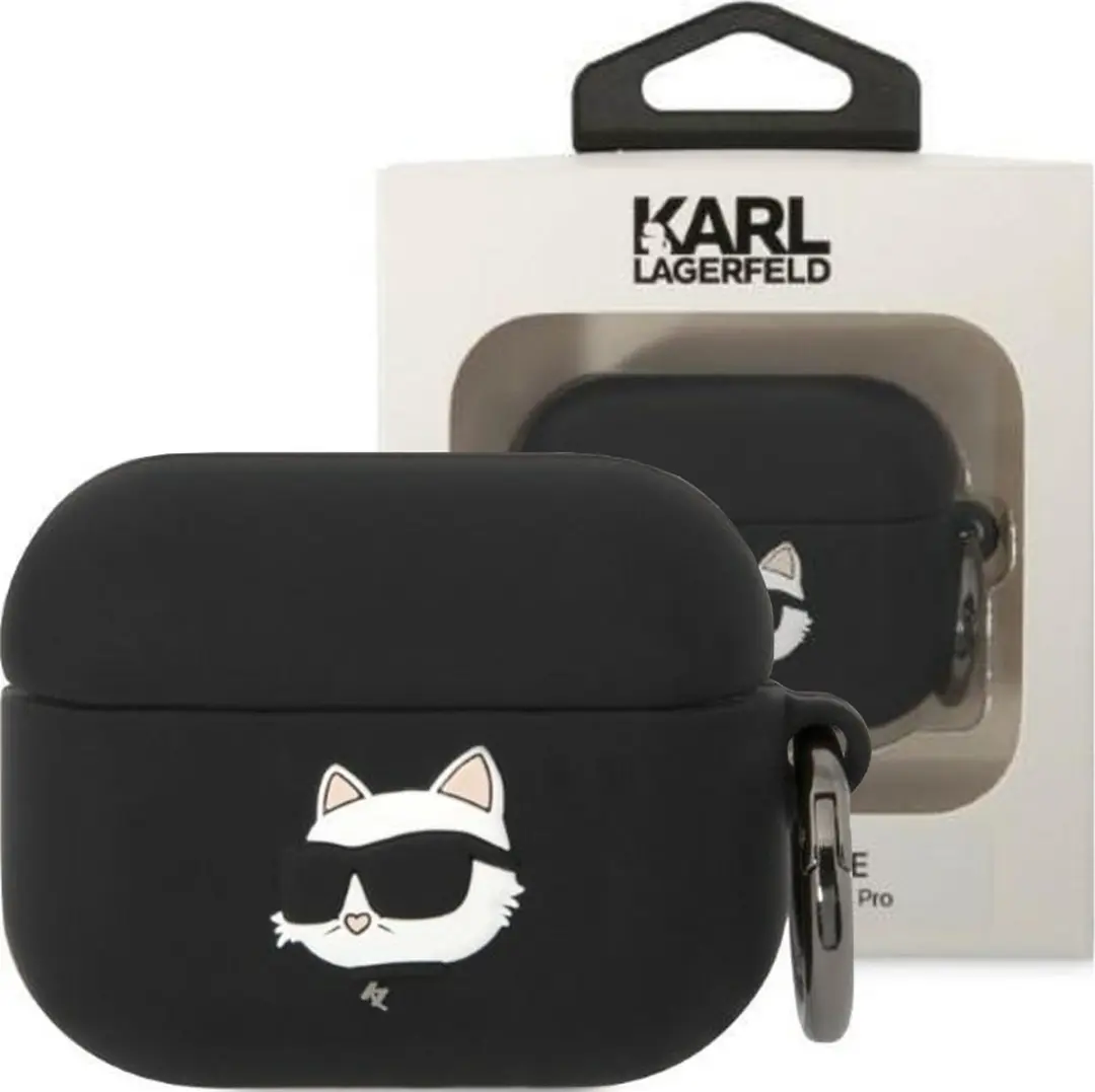 Karl Lagerfeld KLAPRUNCHK Hoesje AirPods Pro - Zwart