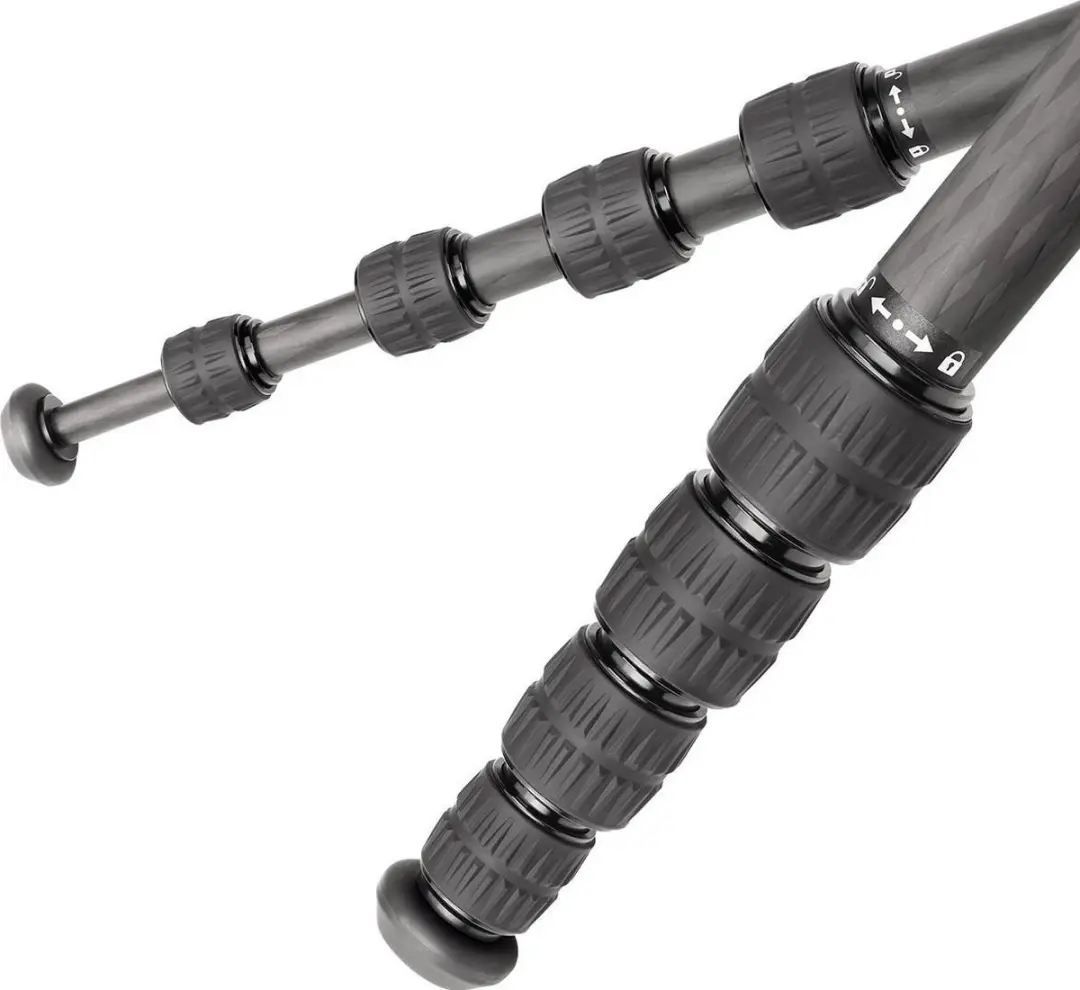 LeoFoto LX-225CT Carbon Statief + XB-32Q Balhoofd - Zwart/donkerbruin