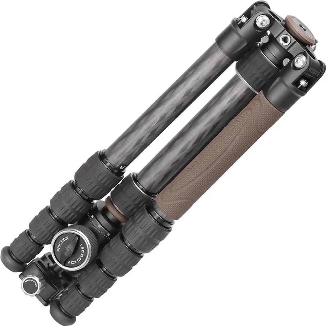 LeoFoto LX-225CT Carbon Statief + XB-32Q Balhoofd - Zwart/donkerbruin