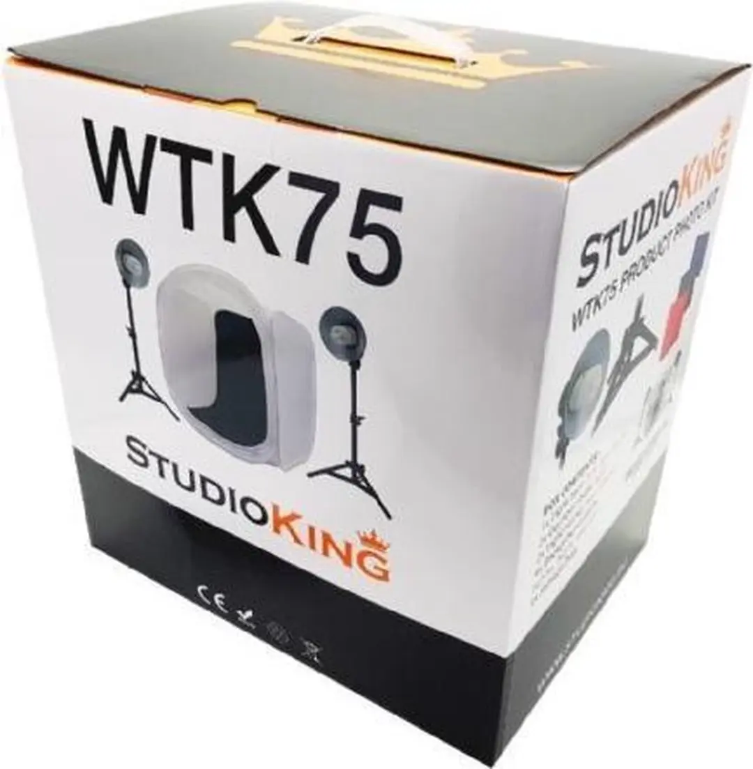 StudioKing WTK75 Productfoto Set - 2 Lampen - Zwart/Wit