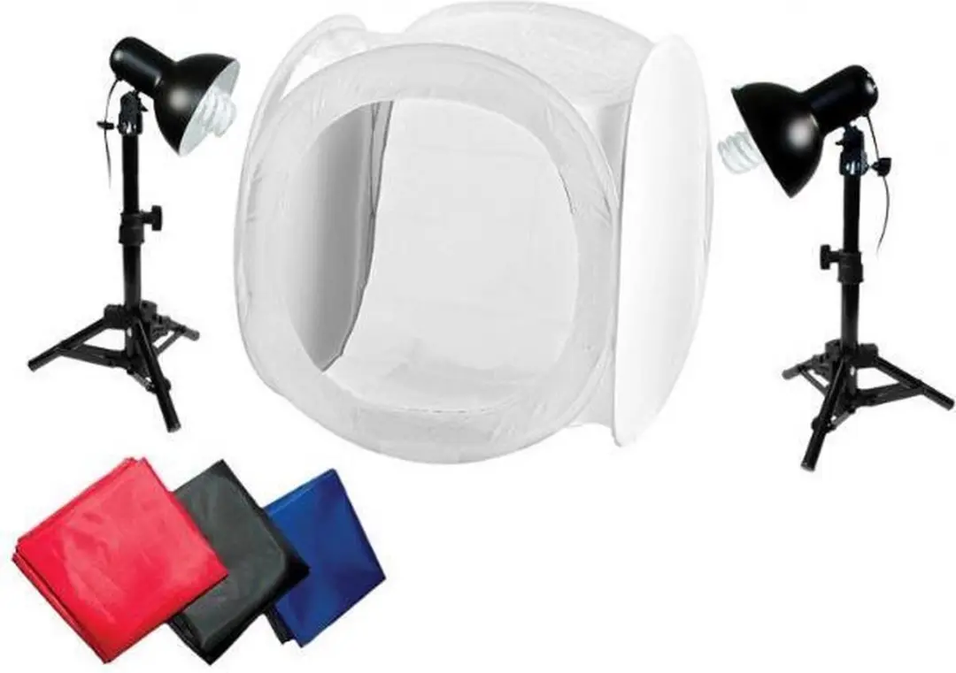 StudioKing WTK75 Productfoto Set - 2 Lampen - Zwart/Wit