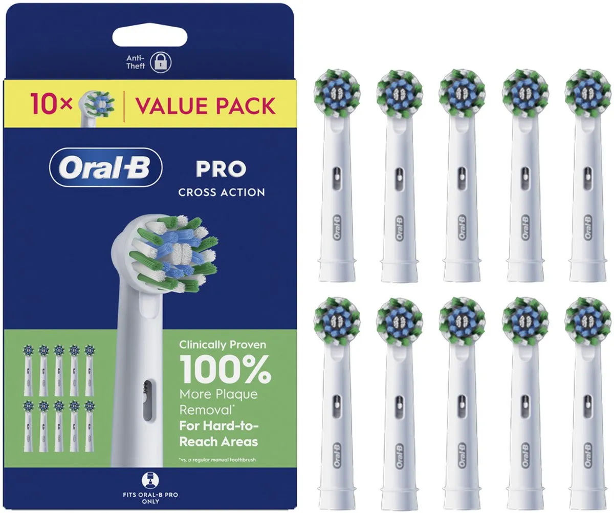Oral-B Pro Cross Action Opzetborstels 10 Stuks - Wit