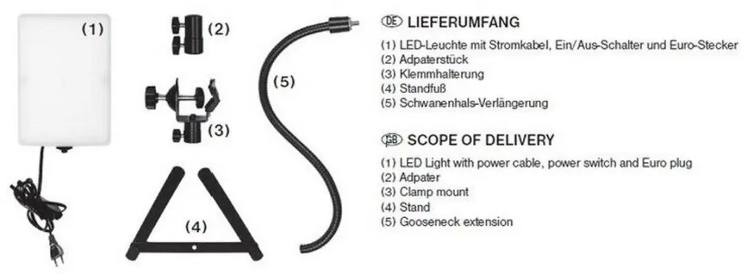 Bresser Opnametent BR-2820L - 2x 20W LED Daglichtset - 2000 Lumen