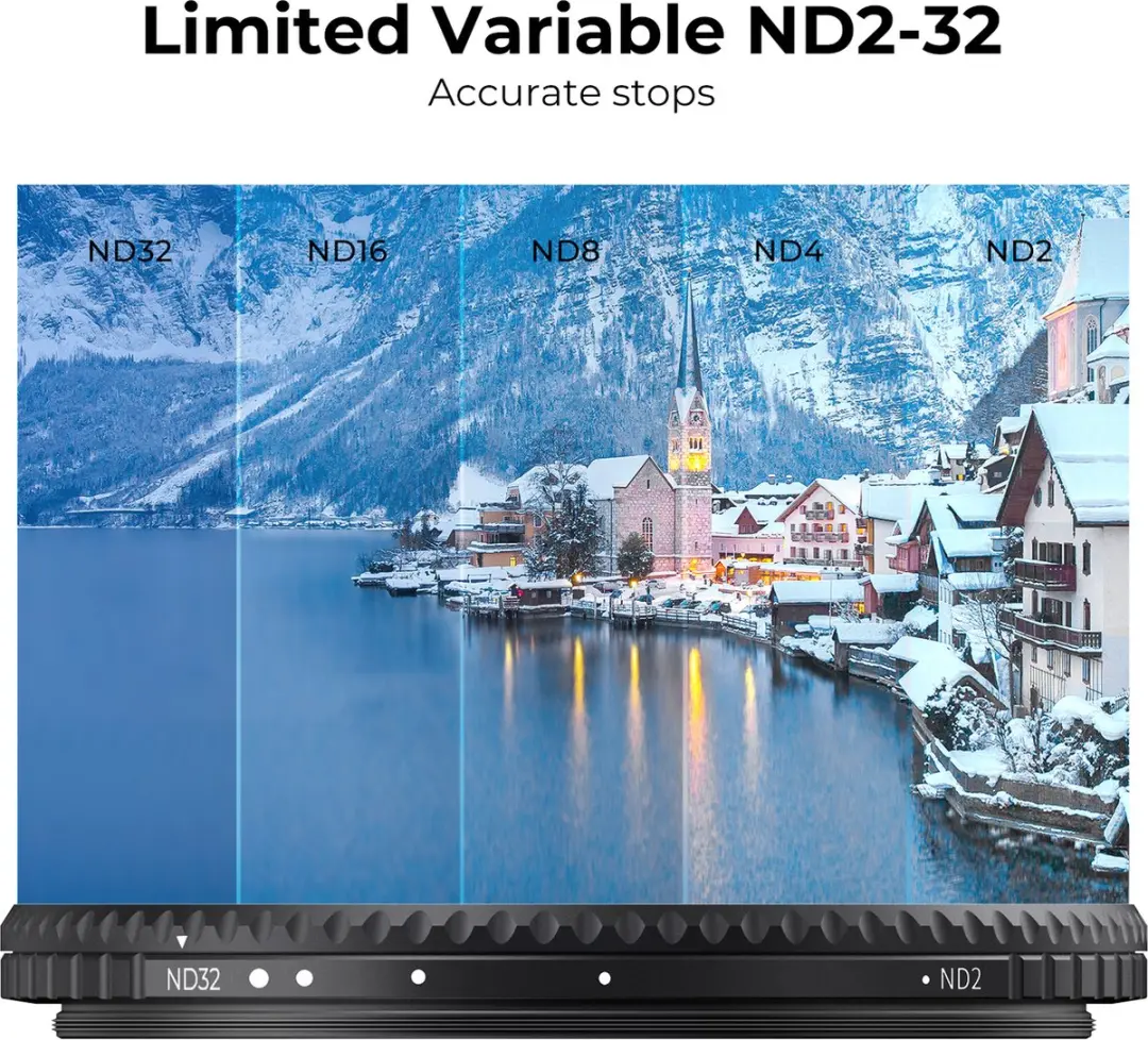 K&F Concept 82mm Variabele ND2-32 Nano-X Filter - Zwart