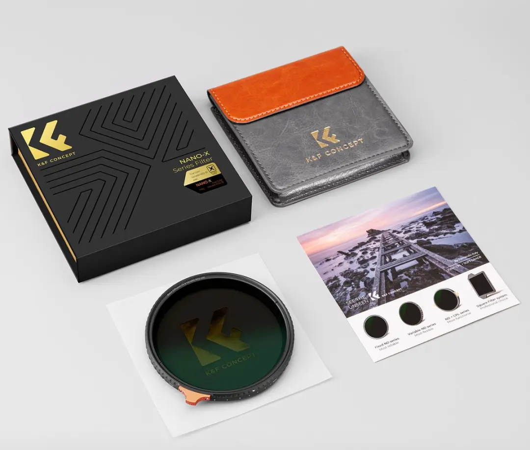K&F Concept 82mm Variabele ND2-32 Nano-X Filter - Zwart