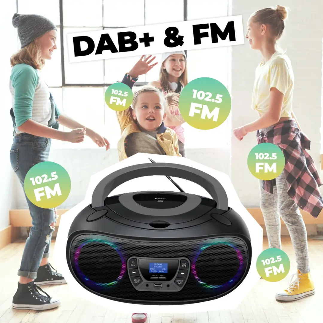 Denver TDB212GREY Draagbare DAB Radio CD Speler - Grijs