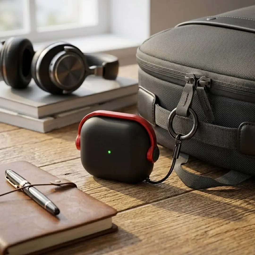 NuveX Hoesje AirPods Pro 2 - Zwart Rood