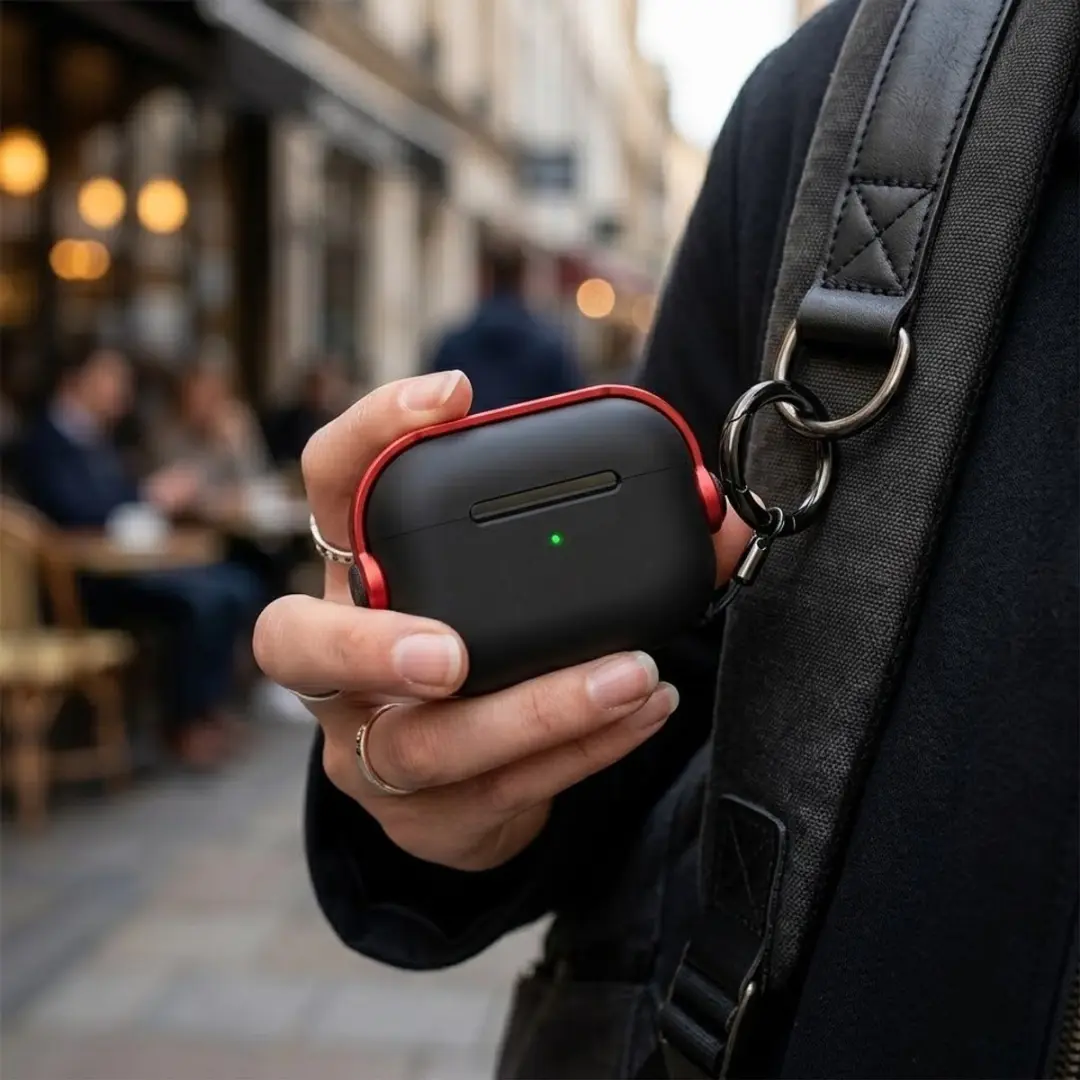 NuveX Hoesje AirPods Pro 2 - Zwart Rood