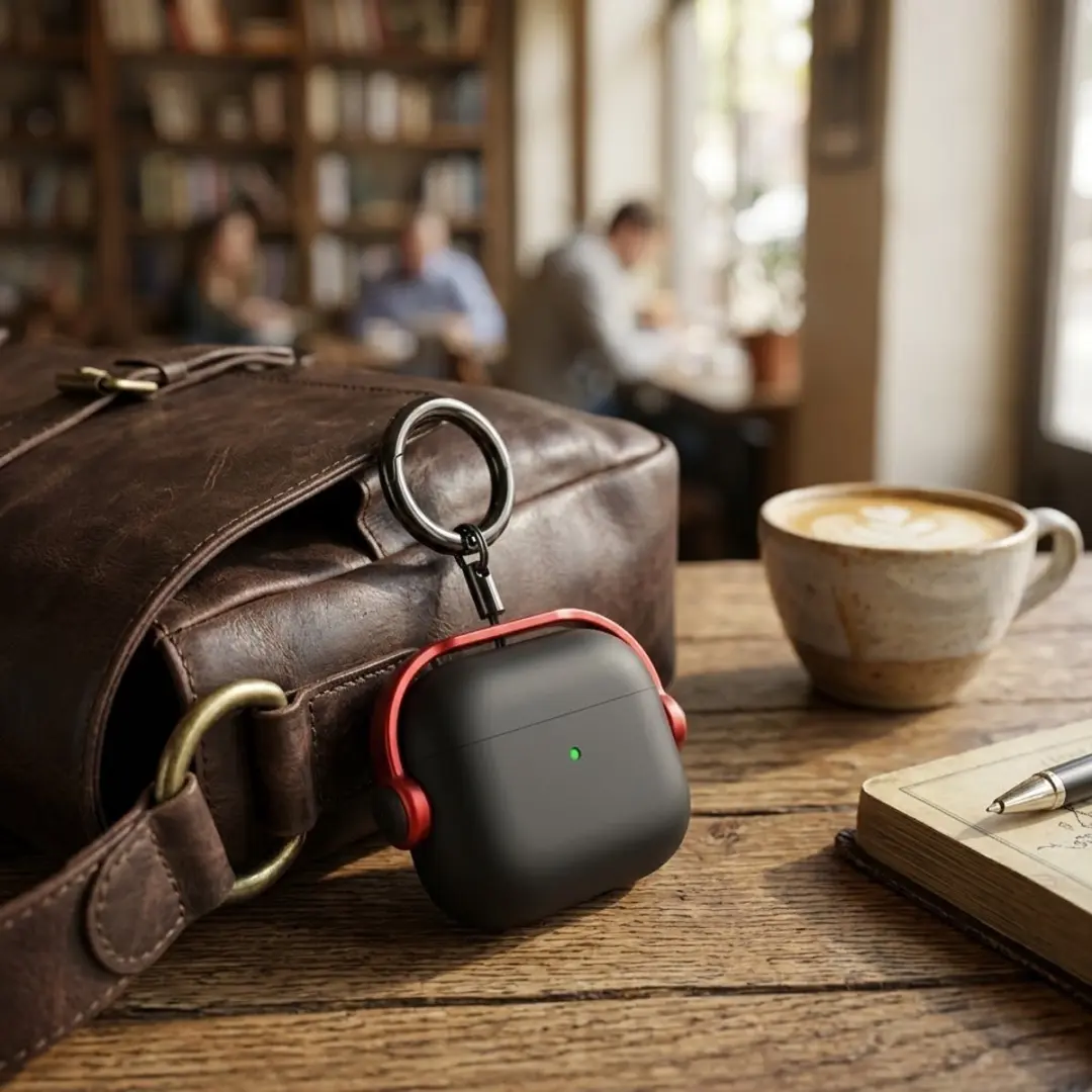 NuveX Hoesje AirPods Pro 2 - Zwart Rood