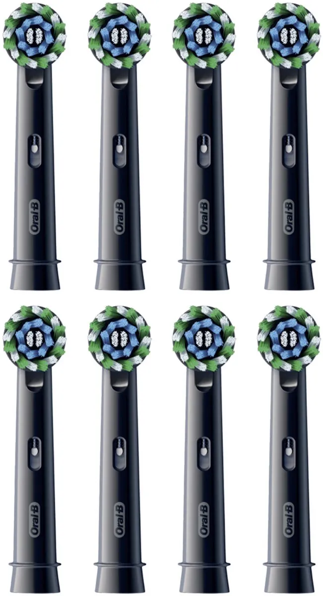 Oral-B Pro Cross Action Opzetborstels - 8 Stuks - Zwart