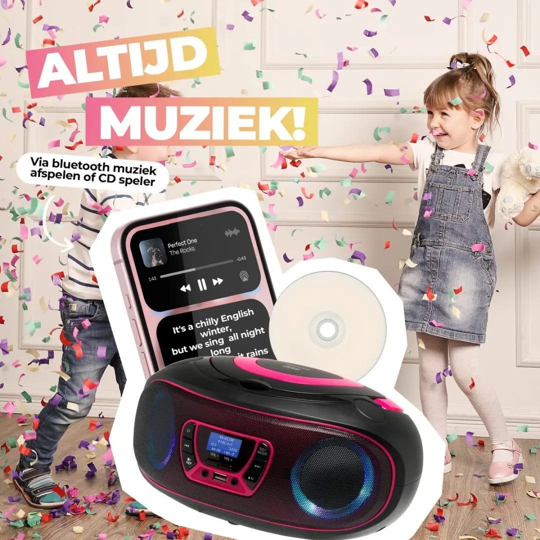 Denver TDB212PINK Draagbare DAB+/FM Radio - Roze