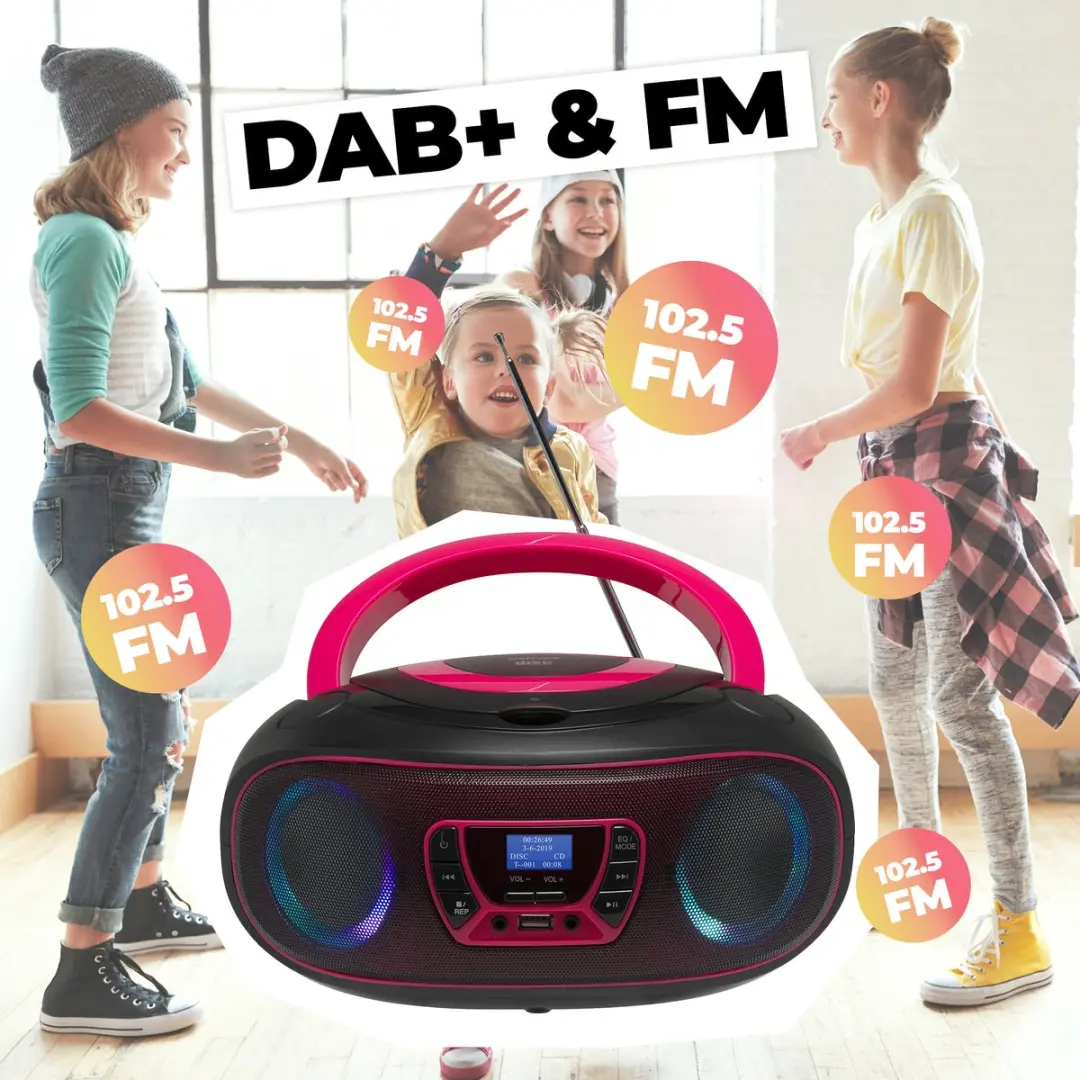 Denver TDB212PINK Draagbare DAB+/FM Radio - Roze