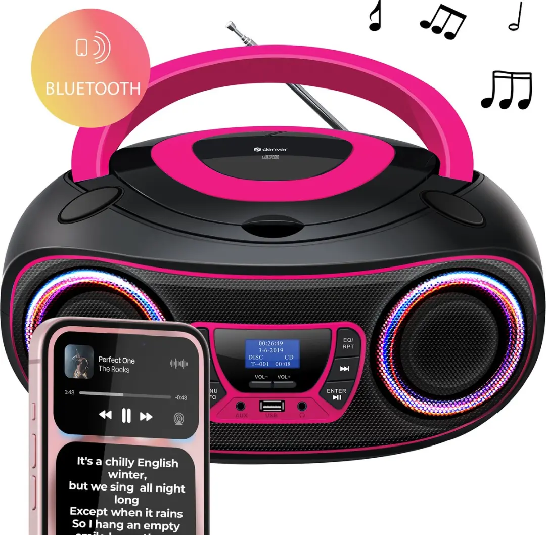 Denver TDB212PINK Draagbare DAB+/FM Radio - Roze