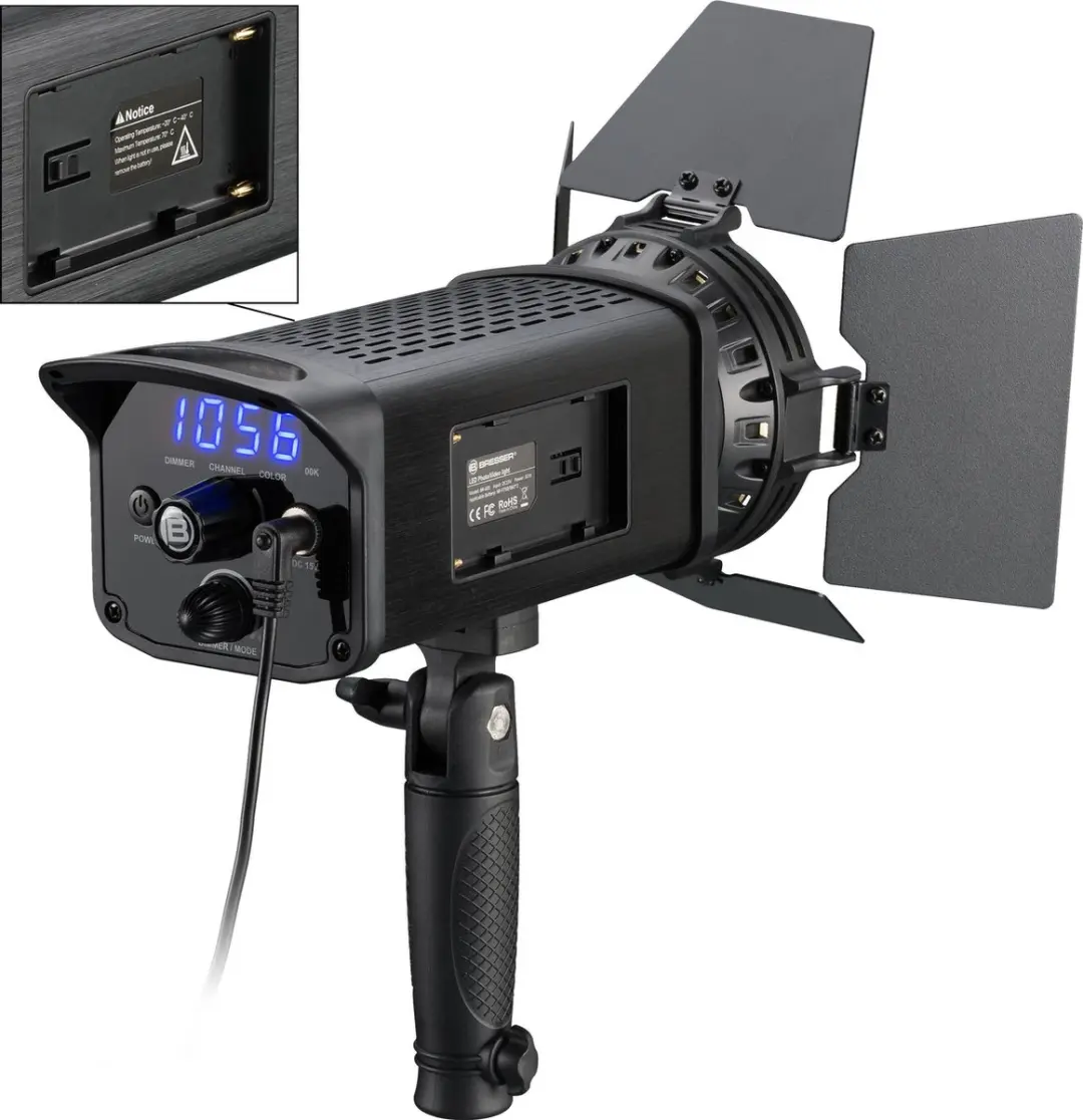 Bresser SP-60 LED Fresnel Lamp 60W - Zwart
