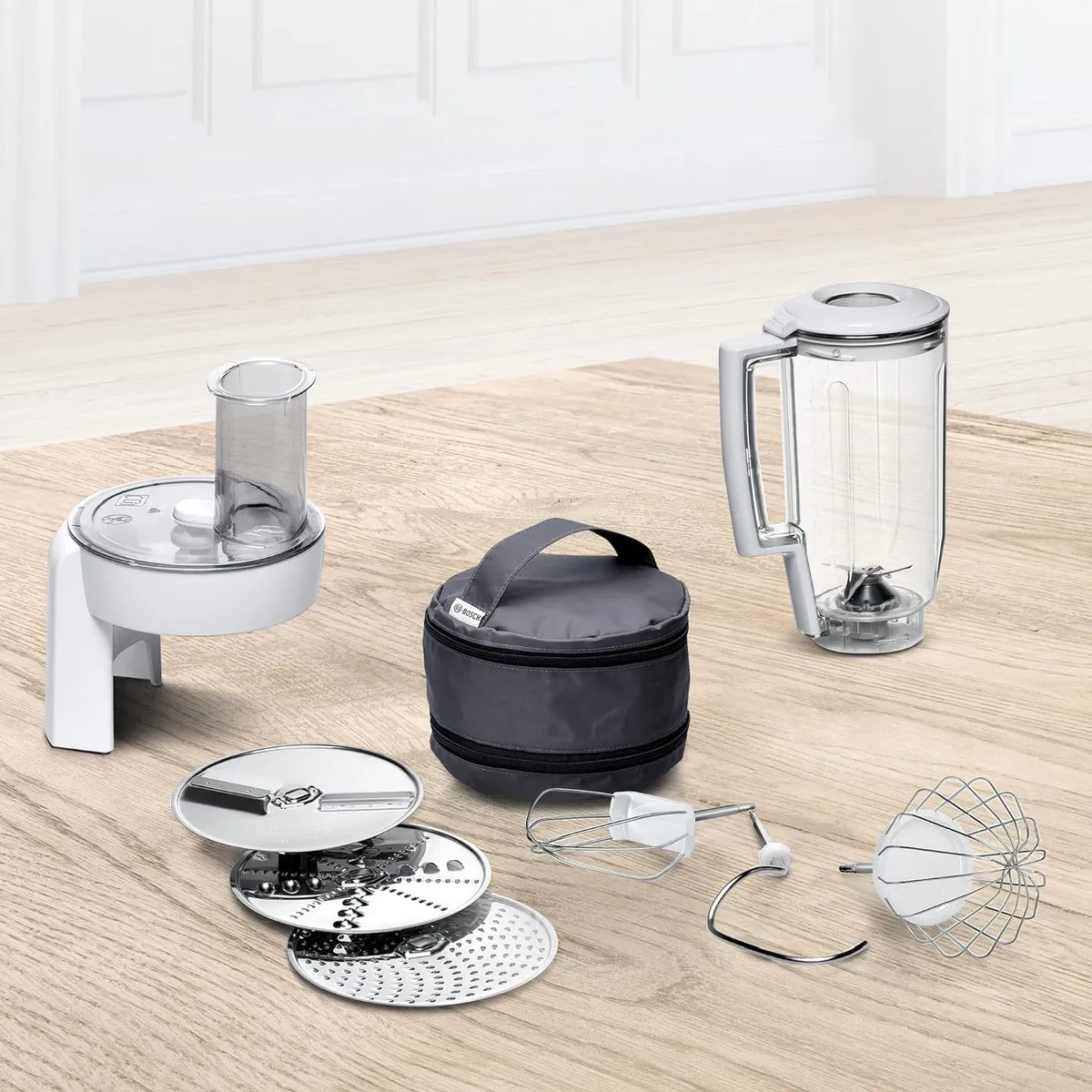 Bosch MUM58W20 Keukenmachine 1000W - 3,9L - 7 Snelheden - Zilver/Wit