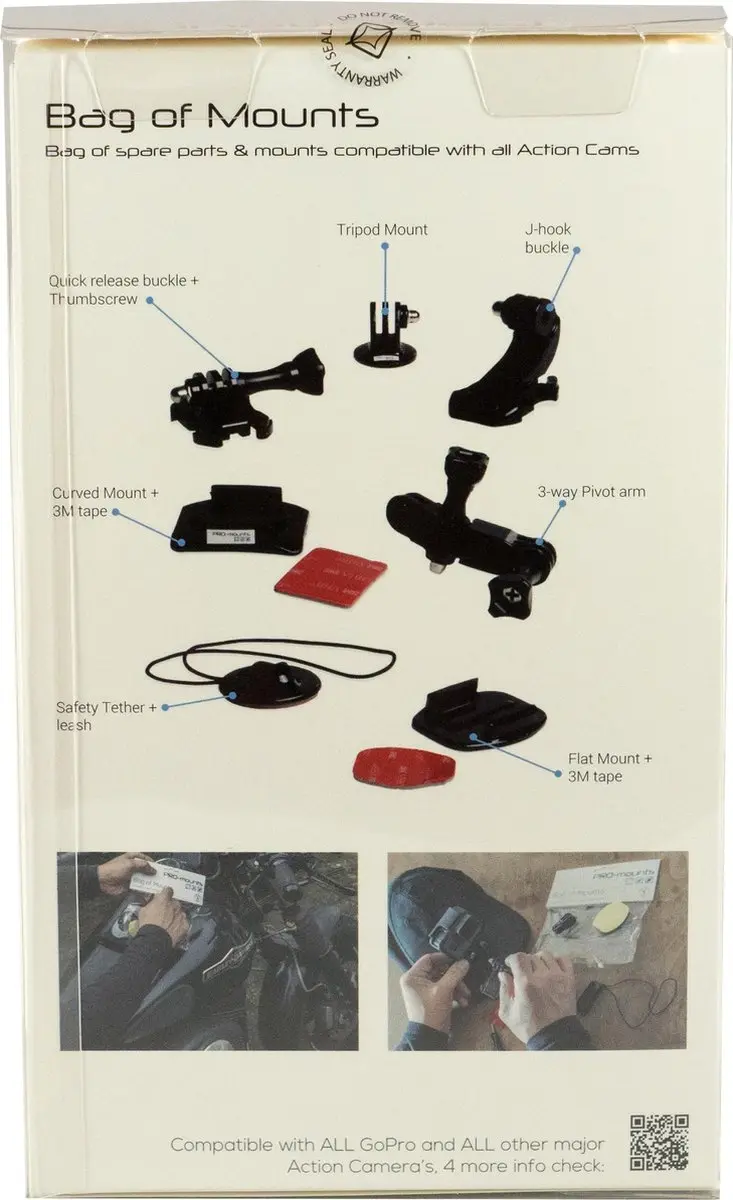 PRO-Mounts PM2013GP99 GoPro Accessoires - 5 Stuks - Zwart