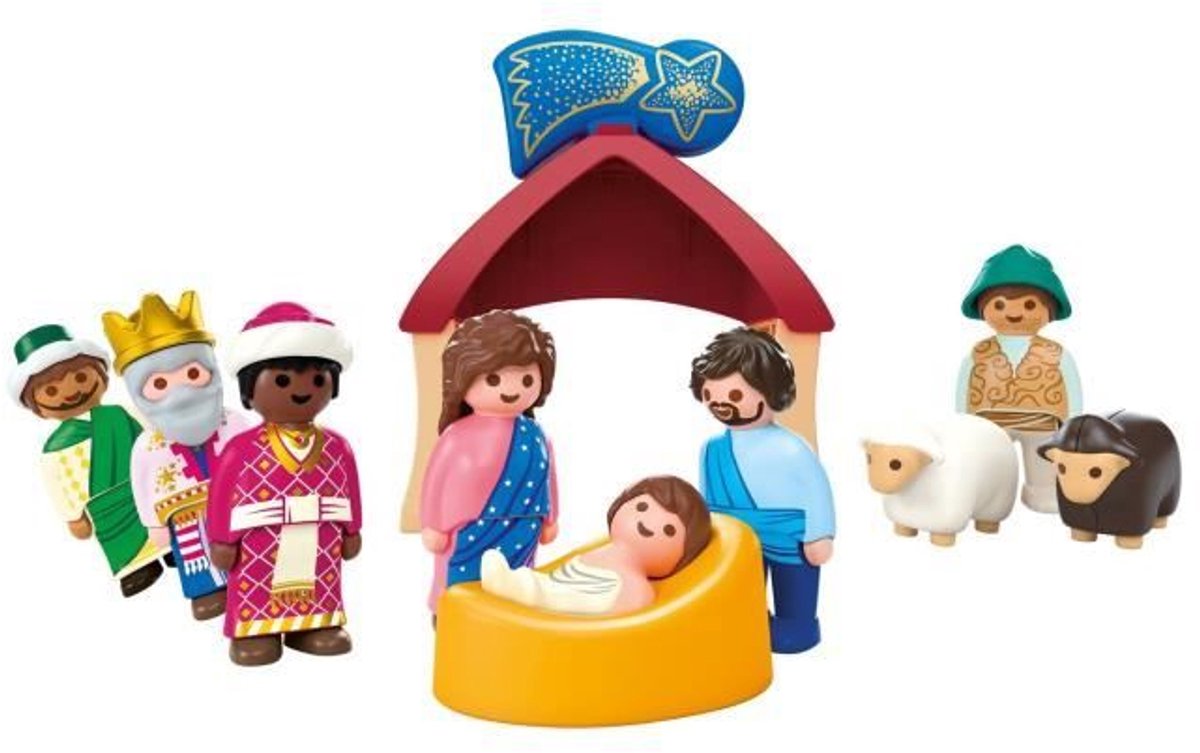 Playmobil Junior 72001 Kerststal, Playmobil Junior, 14 onderdelen, vanaf 12 maanden
