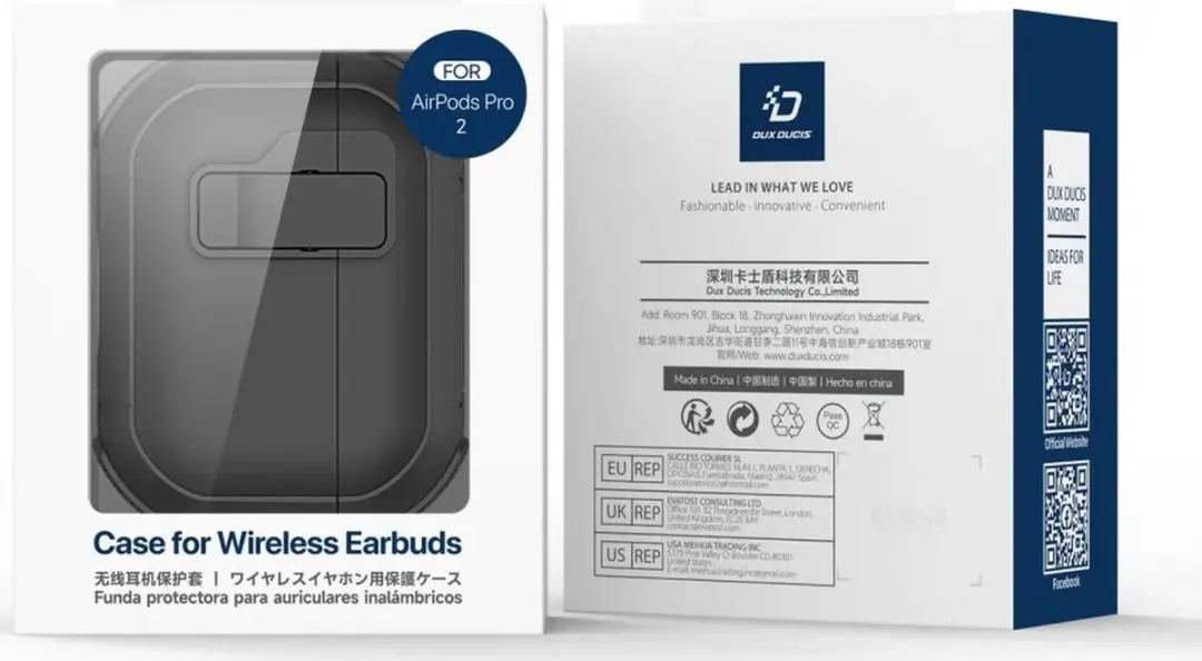 Dux Ducis PECP Hoesje AirPods 4 - Aluminum Haak - Zwart